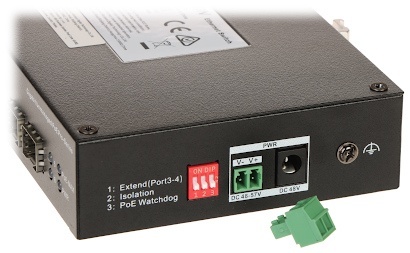 Switch PoE 4 Porturi Gigabit HikVision DS-3T0506HP-E/HS, Industrial Harsh, 1 port Hi-PoE 60W (802.3bt), 2 porturi SFP Fiber, PoE Watchdog, temperaturi extreme (-30°C la 65°C), protectie 6KV, carcasa metalica, Fanless - Img 5