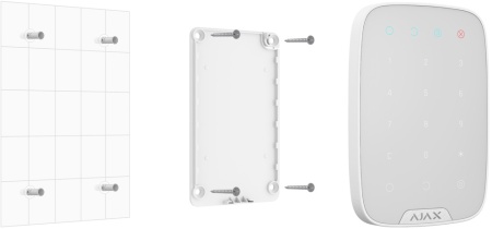 Tastatura control wireless Ajax KeyPad Jeweller, comunicare bidirectionala, raza semnal 1700m, protectie anti-sabotaj si criptare, coduri de acces personalizate, functie panica, culoare alb, design slim - Img 6