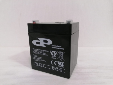 Acumulator plumb-acid Pilot PL5AH, tensiune 12V, capacitate 5Ah, borne tip T1, dimensiuni compacte 88x68x101mm, greutate 1.57kg, ideal pentru sisteme de backup UPS, centrale de efractie, sisteme de incendiu si echipamente de securitate - Img 2