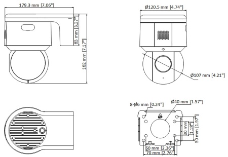 Camera HikVision IP 4MP IR50m PoE Audio Onvif Defog DS-2DE3A404IWG-E - Img 5