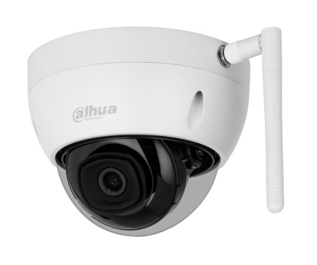 Camera supraveghere IP Dahua dome 2MP IPC-HDBW1230DE-SW-0280B2.8 conexiune Wireless, Full HD, infrarosu 30m, lentila fixa 2.8mm, slot card microSD, protectie exterior IP67, compatibil XVR seria I3, aplicatie mobila, design alb - Img 2