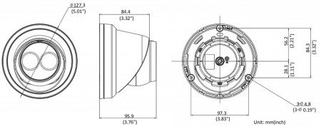 Camera supraveghere IP HikVision Turret 2MP DS-2CD2323G2-I(2.8mm)(D) AcuSense, Deep Learning Om/Vehicul, Microfon incorporat, WDR 120dB, H.265+, IR 30m, IP67 - Img 5