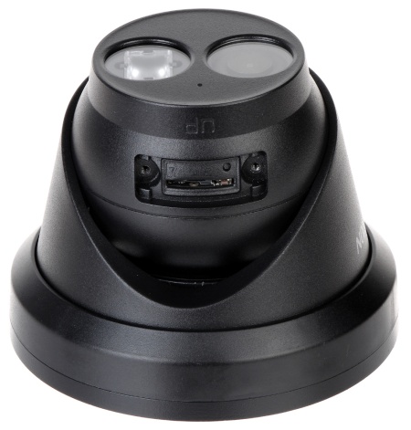Camera supraveghere IP HikVision Turret 8MP DS-2CD2383G2-IU(2.8mm) Black, 4K, AcuSense, DarkFighter, H.265+, microfon dual integrat, IR 30m, WDR 120dB, protectie IP67, slot card SD, carcasa metalica neagra, PoE - Img 3