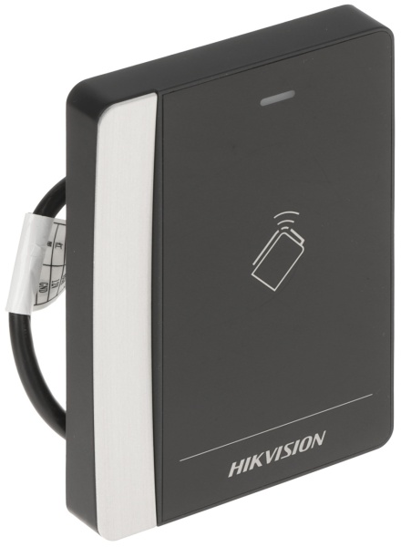Cititor carduri acces HikVision Pro EM DS-K1102AE, frecventa 125KHz, protocoale RS-485 si Wiegand (W26/W34), functie tamper anti-sabotaj, beeper acustic incorporat, design modern, montaj aparent, protectie IP64 - Img 2