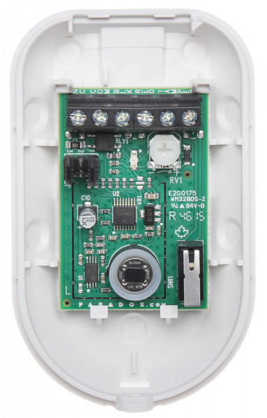 Detector de miscare digital Paradox NV5, senzor dual PIR, detectie 10m, 90 grade, imunitate animale 16kg, functie Creep Zone, procesare FADEC, compensare temperatura, releu Solid State, suport inclus, Grad 2 - Img 3