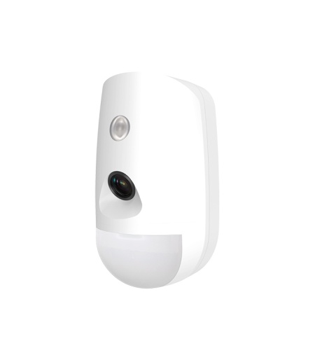 Detector de miscare wireless PIR-CAM HikVision DS-PDPC12P-EG2-WE, camera foto integrata, raza detectie 12m, imunitate animale 30kg, iluminare IR uniforma, stocare imagini memorie interna, 868MHz, AX PRO, baterie inclusa - Img 2