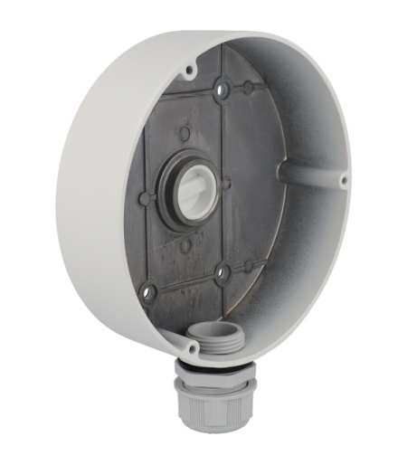 Doza conexiuni camera Hikvision DS-1280ZJ-DM45, fabricata din aliaj de aluminiu, management cabluri, culoare alb (Hikvision White), montaj pe perete sau tavan, rezistenta la exterior - Img 3