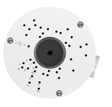 Doza de legatura pentru camere VIGI VJB-300 din aluminiu rezistent la apa, compatibil cu camere VIGI, montaj usor pe tavan sau perete, ideal pentru interior/exterior, dimensiuni 125x130.47x45.7 mm - Img 3