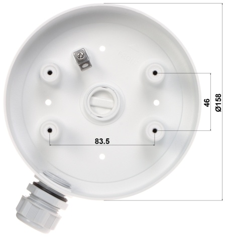 Doza montaj camera PTZ HikVision DS-1280ZJ-SD11 pentru modele de 4 inch, material aliaj aluminiu, culoare alb HikVision, design rezistent la intemperii, organizare cabluri, montaj pe perete sau tavan, robusta - Img 4