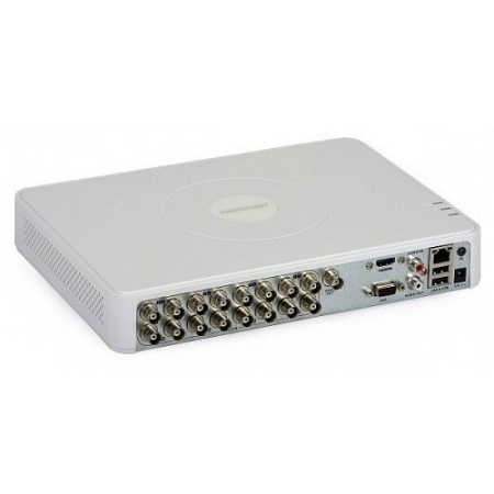 DVR analogic Hikvision DS-7116HQHI-K1, 16 canale 1080p, 1 slot HDD, compresie eficientă H.265 Pro+, 1080p@15fps, intrare adaptiva 5 semnale HDTVI/AHD/CVI/CVBS/IP, suporta panala 24 camere IP, format Mini 1U - Img 2