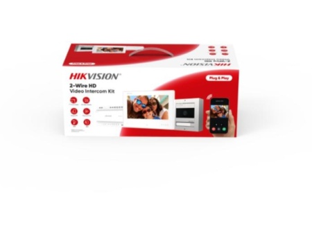 Kit videointerfon 2-fire IP Hikvision DS-KIS704EY 2MP cu imagine HD, ecran interior touch 7 inch, apelare cu un singur buton, deblocare la distanta prin aplicatie, rezistent la apa IP65 si vandal IK08, plug and play - Img 2