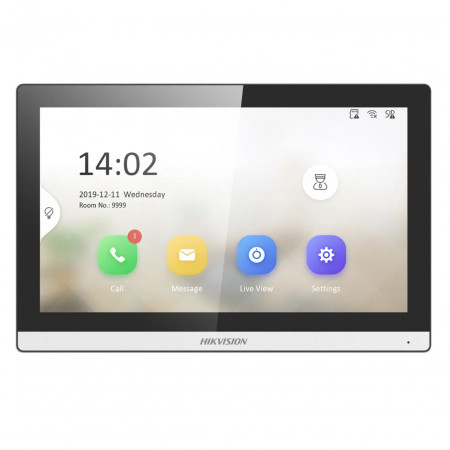 Monitor videointerfon HikVision modular ecran LCD 7&quot; color cu touch screeen, rezolutie ecran 1024 × 600 DS-KH6350-WTE1 - Img 2