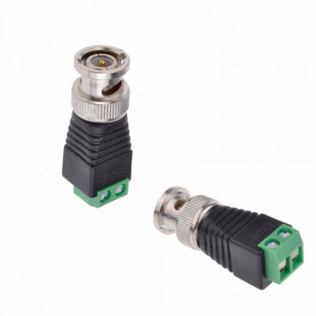 Mufa BNC tata MK009-BNCBL cu prindere prin surub si regleta, fabricata din metal si plastic rezistent, montaj rapid fara sertizare sau lipire, ideala pentru conectarea camerelor de supraveghere video pe cablu coaxial sau UTP - Img 2