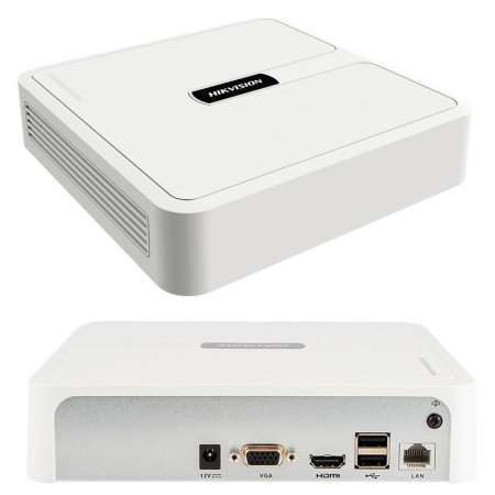 NVR IP HikVision HiWatch HWN-2104H, 4 canale, format Mini 1U, compresie video H.265+/H.265/H.264+, latime banda 40Mbps incoming/60Mbps outgoing, decodare 4-ch @ 1080p, iesire simultana HDMI si VGA, ONVIF - Img 4