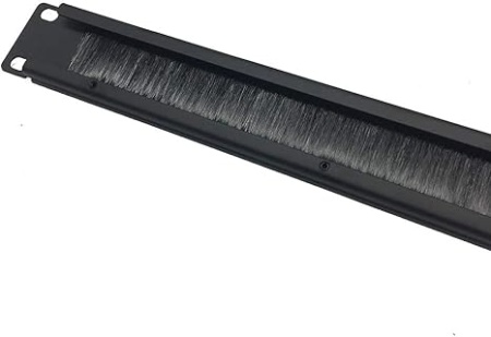 Organizator cabluri tip perie, rack 19 inch, DataLink, 1U, negru - Img 2