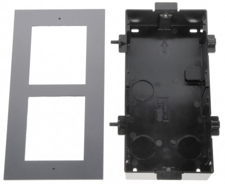 Rama montaj ingropat cu 2 module HikVision DS-KD-ACF2(Plastic) pentru post exterior modular, include doza incastrabila, capac frontal si accesorii instalare, material plastic rezistent, compatibila seria DS-KD8 - Img 4