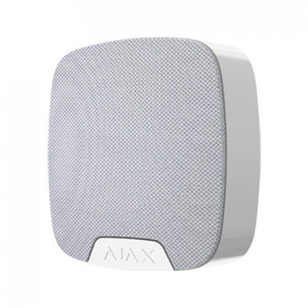 Sirena de interior wireless Ajax HomeSiren Jeweller, volum reglabil 81-105 dB, raza semnal 2000m, notificare sonora si LED, protectie anti-sabotaj, conectare LED extern, autonomie 3 ani, culoare alb - Img 4