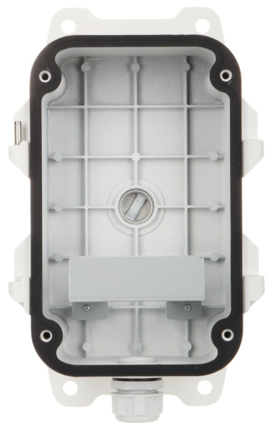 Suport de perete HikVision DS-1604ZJ-BOX pentru camere PTZ Speed Dome, doza de jonctiune inclusa, material aliaj de aluminiu, iesire cabluri spate si jos, carlig pentru cablu siguranta, montaj profesional exterior - Img 8