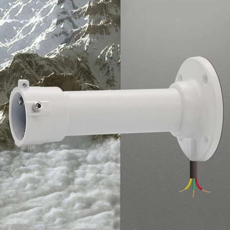 Suport de tavan tip pendul Hikvision DS-1661ZJ pentru camere PTZ, lungime brat 20cm, fabricat din aliaj de aluminiu, culoare Hikvision White, design robust pentru exterior si interior, ideal pentru montaj in spatii cu tavan inalt sau depozite - Img 4