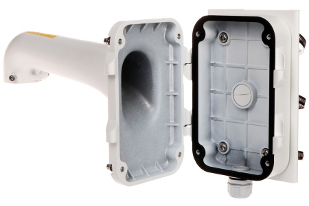 Suport montaj pe stalp Hikvision DS-1604ZJ-Pole pentru camere Speed Dome, fabricat din aliaj de aluminiu si otel, culoare alb (Hikvision White), montare verticala, rezistenta sporita la intemperii, design robust - Img 5