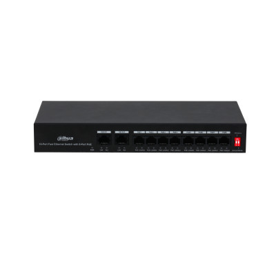 Switch Dahua 10 porturi 2000 MAC fara management 250 m PoE PFS3010-8ET-65