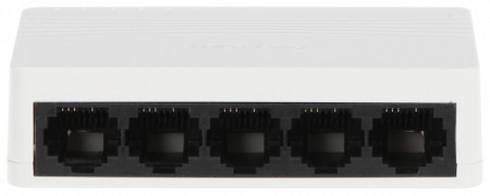 Switch de retea 5 Porturi HikVision DS-3E0105D-E, tehnologie Fast Ethernet 10/100 Mbps, arhitectura Store-and-forward, auto-learning MAC, instalare Plug and Play, design compact, montaj birou sau perete, carcasa plastic - Img 2