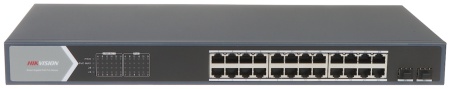 Switch Gigabit HikVision Smart Managed DS-3E1526P-SI, 24 porturi PoE (30W/port), 2 porturi SFP fibra optica, PoE Watchdog, mod Extend 300m, protectie 6KV, management L2 (VLAN/STP), vizualizare topologie retea - Img 3