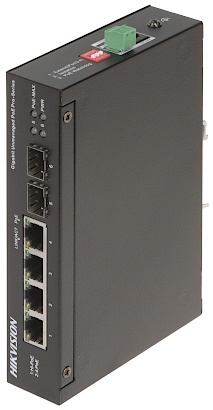 Switch PoE 4 Porturi Gigabit HikVision DS-3T0506HP-E/HS, Industrial Harsh, 1 port Hi-PoE 60W (802.3bt), 2 porturi SFP Fiber, PoE Watchdog, temperaturi extreme (-30°C la 65°C), protectie 6KV, carcasa metalica, Fanless - Img 6