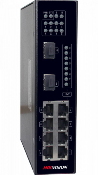 Switch PoE HikVision industrial 8 porturi PoE si doua porturi SFP DS-3T0310P