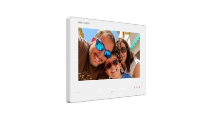 Videointerfon 2 fire Hikvision DS-KH7300EY-TE2/White, ecran touch 7 inch HD, 3 butoane fizice, configurare Rotary Switch, Plug &amp; Play, vizualizare live, deschidere automata, Floor Call, culoare alb - Img 2