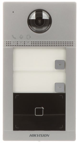 Videointerfon IP Hikvision DS‑KV8213‑WME1(C)/Flush 2MP cu IR, 2 butoane nametag pentru apelare usoara, cititor card integrat, alimentare PoE standard, carcasa metal aluminiu, IP65 &amp; IK08, control mobil Hik‑Connect APP - Img 4