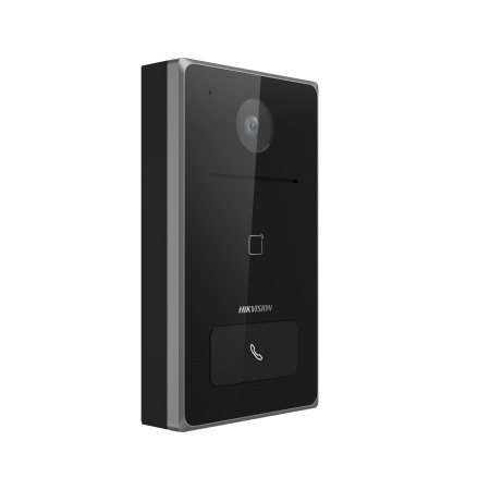 Videointerfon IP Hikvision DS-KV6133-WME1, camera 2MP cu IR, apelare cu un buton, cititor card integrat, PoE, IP65, carcasa aluminiu, apel direct in aplicatia Hik-Connect fara monitor interior, montaj aparent - Img 2