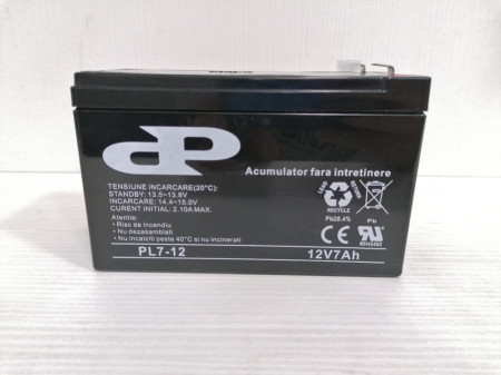 Acumulator plumb-acid Pilot PL7AH, tensiune 12V, capacitate 7Ah, borne tip T1, dimensiuni 151x65x93mm, greutate 2.03kg, ideal pentru sisteme de backup UPS, centrale de efractie, sisteme de incendiu si echipamente de securitate - Img 2