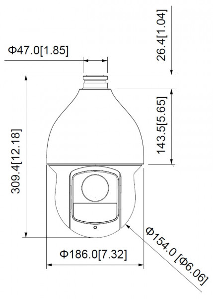 Camera PTZ Dahua 2MP DH-SD59232-HC-LA, Full HD, zoom optic 32x, tehnologie Starlight, IR 150m, True WDR 120dB, tehnologie HDCVI, protectie exterior IP66, carcasa metalica, control PTZ prin coaxial - Img 2