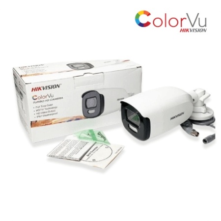 Camera supraveghere analogica HikVision bullet 5MP DS-2CE12HFT-F(2.8mm) ColorVu, imagini color 24/7, lumina alba calda 40m, WDR 130dB, 3D DNR, protectie IP67, 4 in 1 (TVI/AHD/CVI/CVBS), carcasa metalica, rezolutie 5MP - Img 5