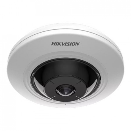 Camera supraveghere IP HikVision Fisheye 5MP DS-2CD2955G0-ISU(1.05mm) vedere panoramica 180°, WDR 120dB, H.265+, intrare/iesire audio si alarma, microfon incorporat, slot card MicroSD, analiza video inteligenta - Img 2