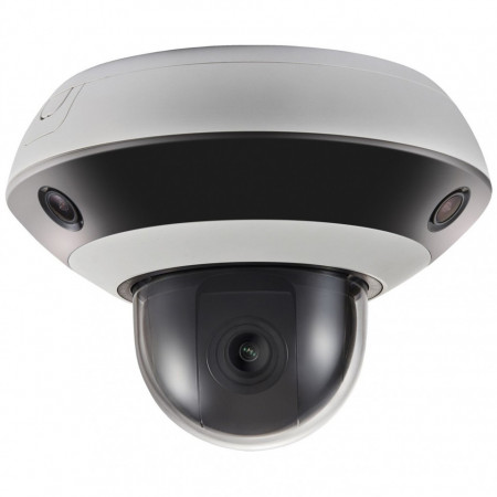 Camera supraveghere IP HikVision Panoramic PanoVu DS-2PT3326IZ-DE3(2mm,2.8-12mm), 3 lentile fixe 2MP pentru vedere 360 grade + PTZ 4x zoom optic, IR 15m, compresie H.265+, protectie IP66, alimentare PoE, slot microSD, WDR - Img 2
