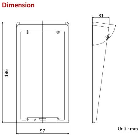 Capacul de protectie ploaie HikVision DS-KABV8113-RS/Flush, pentru post exterior seria KV8113, montaj aplicat pe suprafata, material otel SECC rezistent, protectie intemperii, culoare argintiu, instalare rapida - Img 4