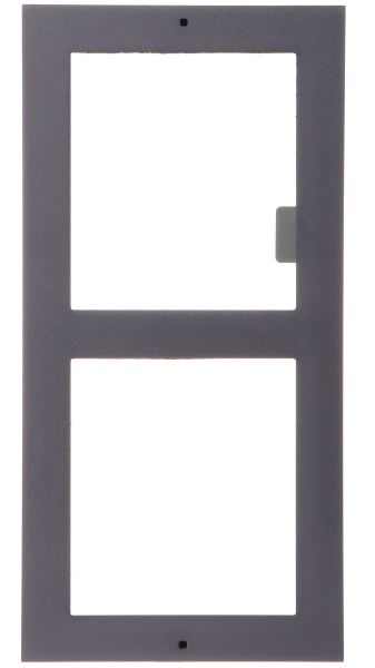 Carcasa interfon montaj aparent HikVision DS-KD-ACW2/S, rama modulara pentru 2 module, material otel inoxidabil rezistent, include 2 panouri frontale, capac buton si accesorii montaj, finisaj premium argintiu - Img 3