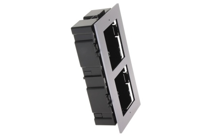 Carcasa interfon montaj ingropat HikVision DS-KD-ACF2/S, rama modulara pentru 2 module, material otel inoxidabil de inalta calitate, include doza incastrabila, suruburi capac si accesorii necesare instalarii - Img 4