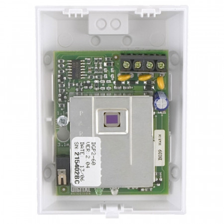 Detector de miscare digital Paradox DM60 conectare pe BUS, senzor QUAD cu detectie digitala dual opusa, tehnologie Scut Digital (Digital Shield), procesare Auto Pulse, detectie 12x12m, unghi 110°, protectie EMI/RFI - Img 3