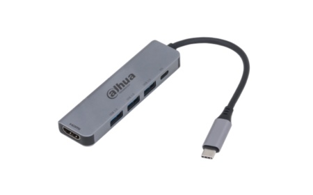 Docking Station USB-C Dahua TC35 5-in-1, USB 3.1 Type-C la 3×USB 3.0, HDMI 4K, PD 100W, plug &amp; play, compatibil laptop/tableta/telefon, transfer date 10Gbps, DH-TC35 - Img 3