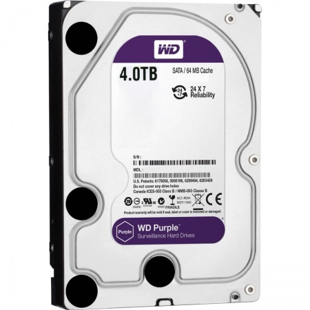 HDD Supraveghere Western Digital Purple 4TB WD43PURZ, 256MB Cache, interfata SATA III, tehnologie AllFrame, suporta pana la 64 camere HD, workload 180TB/an, tehnologie CMR, functionare 24/7, format 3.5 inch - Img 2