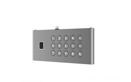 Modul tastatura si amprenta HikVision DS-KDM9633-FKP pentru post exterior seria KD9633, capacitate 5000 amprente, iluminare spate taste, protectie IP65 si IK07, acces biometric si cod PIN, montaj modular - Img 2