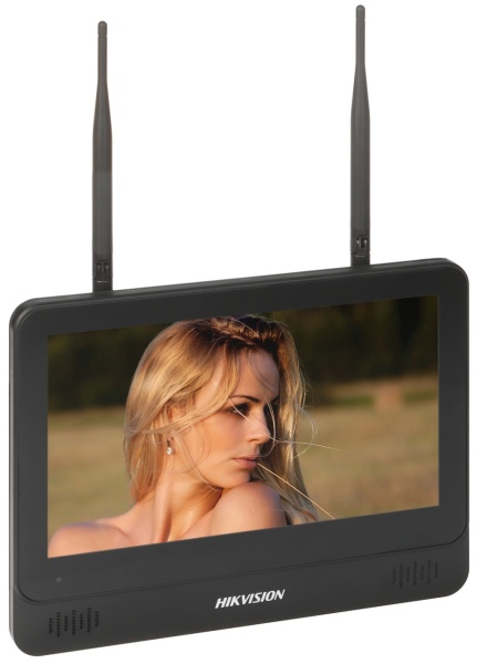 NVR Wi-Fi 8 canale Hikvision DS-7608NI-L1/W, ecran LCD 11.6 inch integrat, rezolutie pana la 6MP, iesire HDMI, compresie H.265+, slot HDD, montaj pe perete sau birou, ideal pentru monitorizare in spatii restranse - Img 2