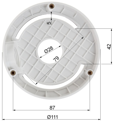 Suport inclinat de tavan Hikvision DS-1259ZJ pentru camere tip dome, fabricat din material plastic rezistent, culoare Hikvision White, unghi de inclinare optim pentru supraveghere, ideal pentru montaj la interior in spatii comerciale si rezidentiale - Img 3