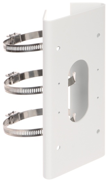 Suport stalp vertical HikVision DS-1475ZJ-SUS, montaj camere Bullet si Dome, material otel inoxidabil, culoare Hikvision White, design robust pentru exterior, compatibilitate universala accesorii, prindere sigura - Img 3