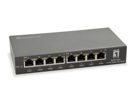Switch Gigabit PoE Level1 GEP-0823 Unmanaged, 8 porturi PoE+ 802.3at/af, buget total putere 120W, capacitate switching non-blocking, Flow Control IEEE 802.3x, protectie dispozitive non-PoE, fanless - Img 2