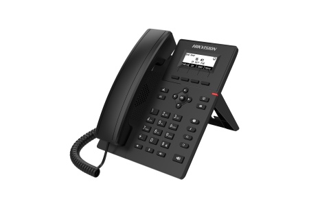 Telefon SIP 4 linii HikVision DS-KP6000-HE1 audio HD difuzor/casti, 33 taste fizice, ecran dot-matrix 2.3 inch, capacitate 600 apeluri, 2 porturi RJ-45 10/100 Mbps, suport PoE IEEE802.3af, alimentare 5VDC, interfata RJ-9 - Img 2