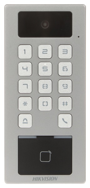 Terminal control acces Hikvision DS-K1T502DBWX-C Pro Series, functii videointerfon SIP, cititor card si PIN, IP65 si IK09, carcasa aliaj zinc, Wi-Fi, Bluetooth, port Wiegand si RS-485, slot card 256GB, Hik-Connect - Img 2